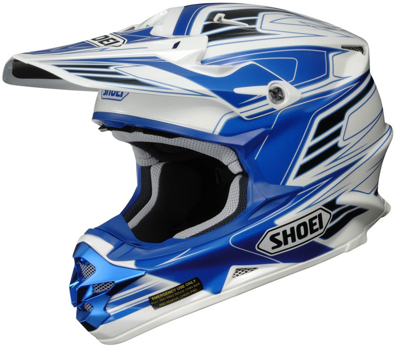 shoei helmet red white blue