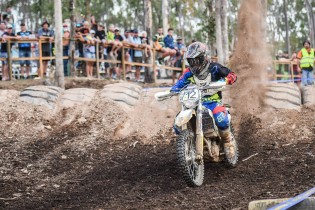 Fraser Higlett aboard his Husqvarana FE 250